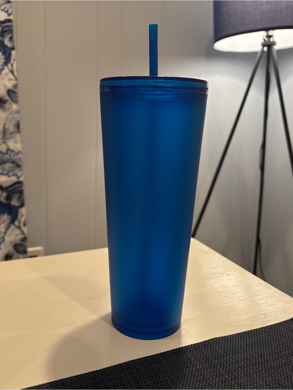 Starbucks Matte Royal Blue Cobalt Soft Touch Venti Cold Cup Tumbler